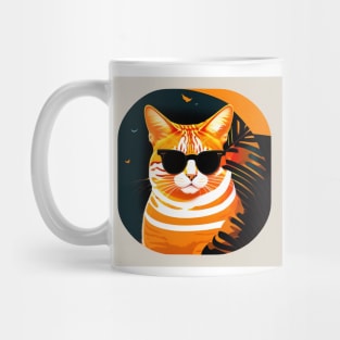 Cute Cat on shades for cat lover Mug